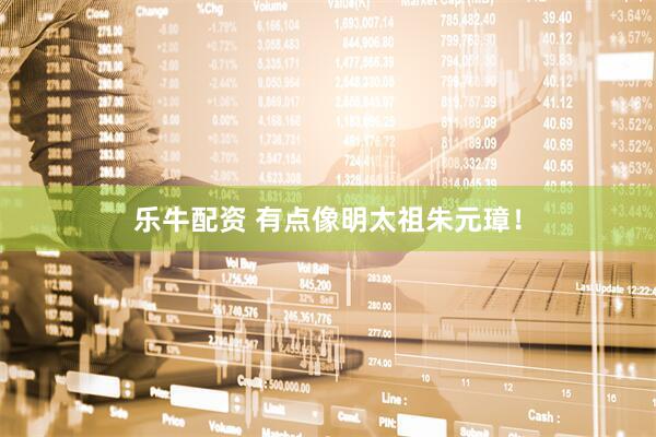 乐牛配资 有点像明太祖朱元璋！